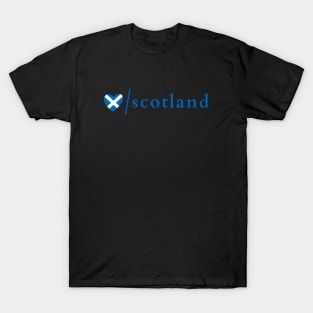 Blue Scottish Saltire Heart Scotland T-Shirt